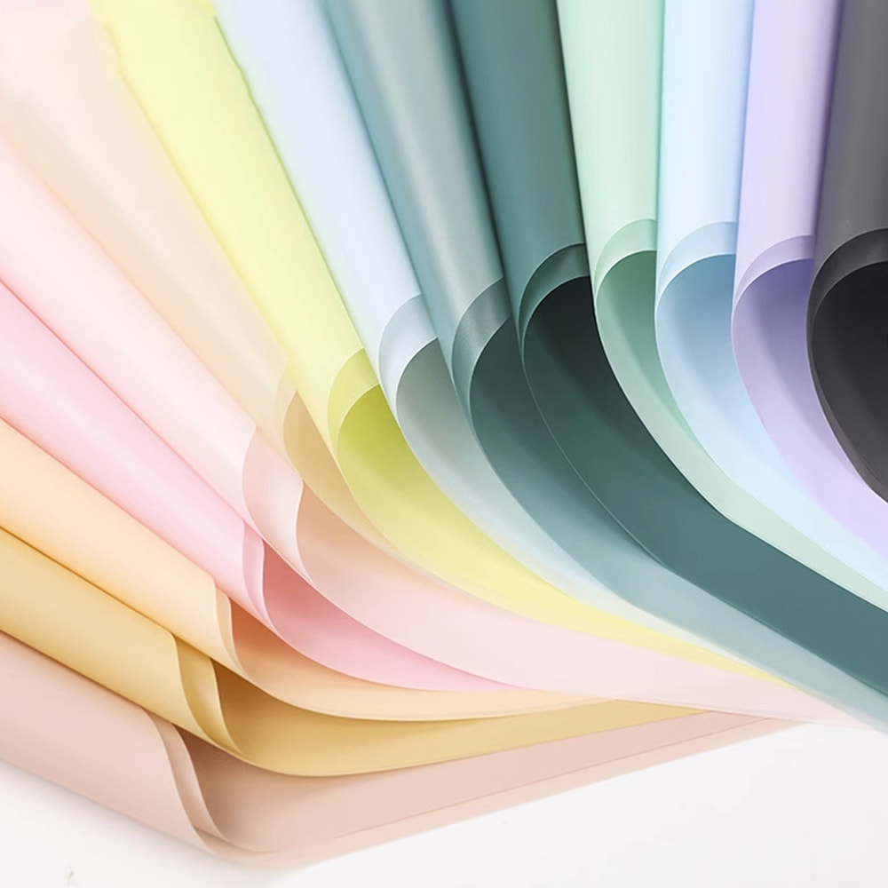 Película de embalaje de flores de color sólido de papel MYHC-02 BOPP Han Su
