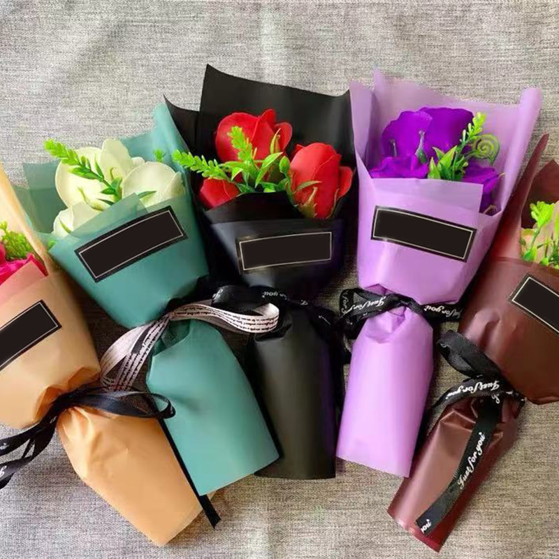 Película de embalaje de flores de color sólido de papel MYHC-02 BOPP Han Su