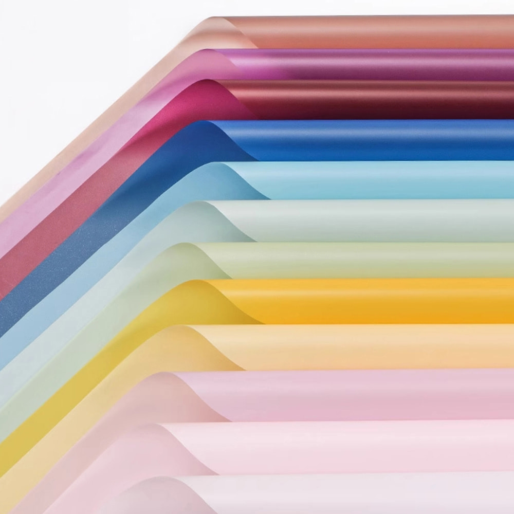 Película de embalaje de flores de color sólido de papel MYHC-02 BOPP Han Su