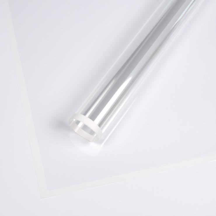 Papel de regalo de flores de plástico con borde monocromático transparente MYHC-15