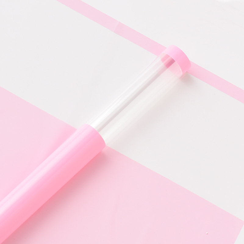 Papel de regalo de flores de plástico OPP con borde transparente MYHC-16