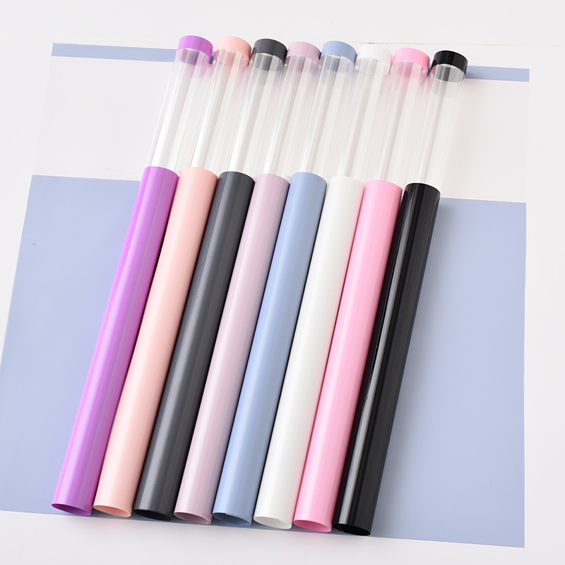 Papel de regalo de flores de plástico OPP con borde transparente MYHC-16