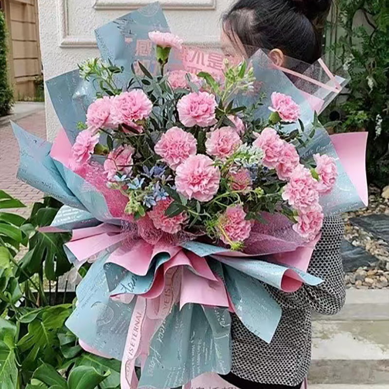 Película para embalaje de flores de cuero de vaca chapada en aluminio con patrón de una cara MYHC-19