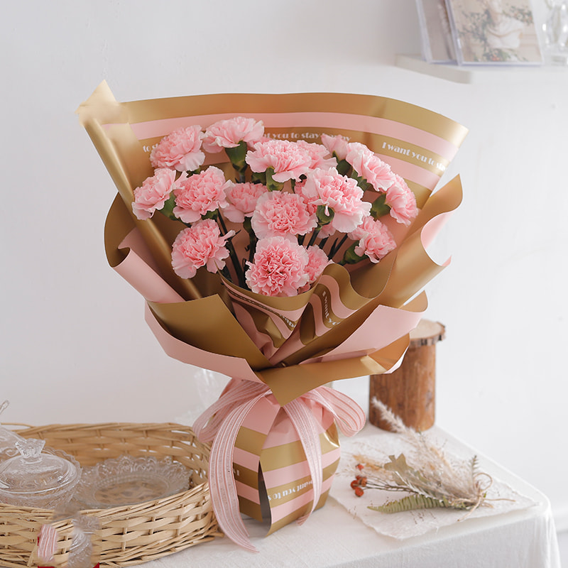 MYHC-22 Papel de regalo de flores con película nacarada horizontal con borde de una sola cara de 57 × 57 cm (± 2 cm)