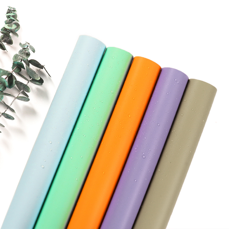 MYHC-30 Papel de regalo de flores de color sólido con película de perlas de 20 colores