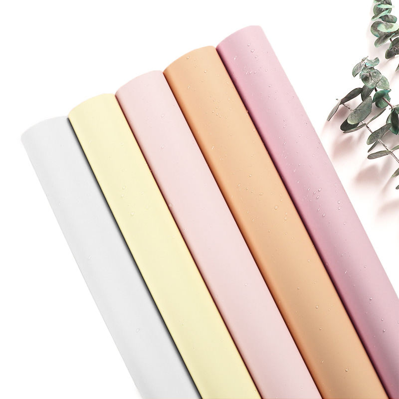MYHC-30 Papel de regalo de flores de color sólido con película de perlas de 20 colores