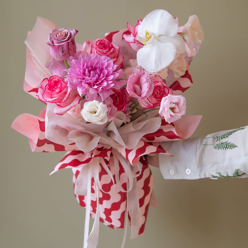 Papel de regalo de flores impermeable con patrón ondulado MYHC-35 BOPP