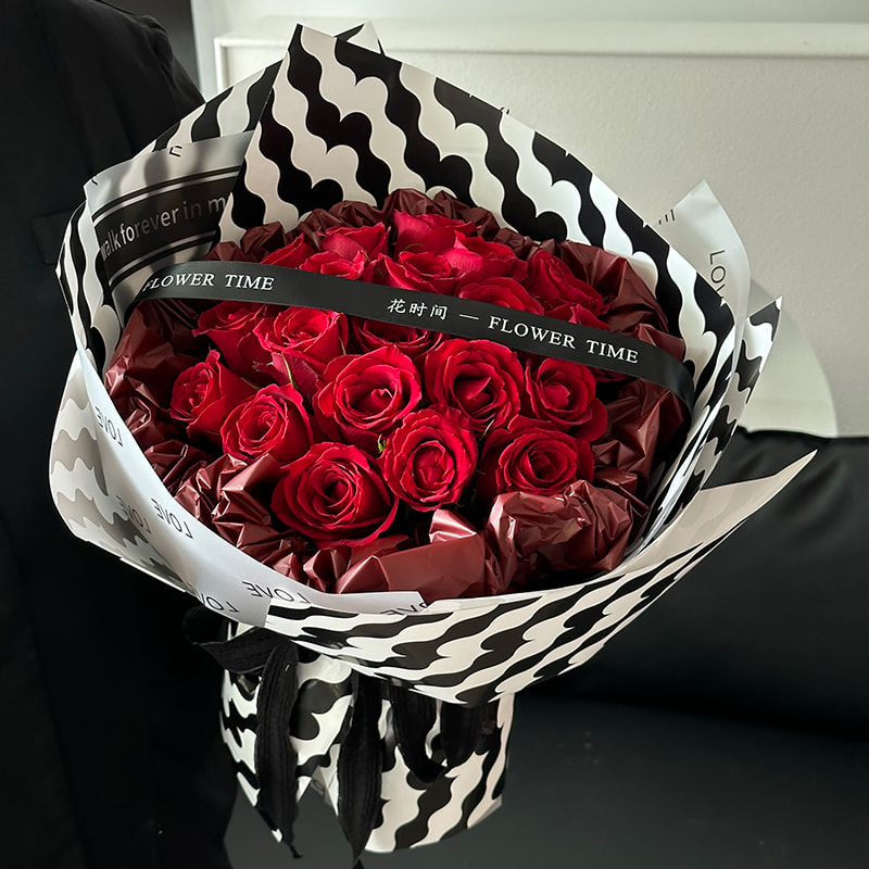 Papel de regalo de flores impermeable con patrón ondulado MYHC-35 BOPP