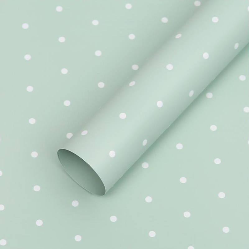 Papel de regalo de flores de algodón con puntos monocromáticos MYHC-37