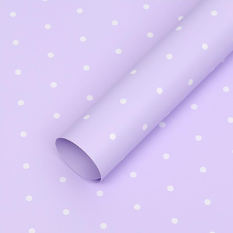 Papel de regalo de flores de algodón con puntos monocromáticos MYHC-37