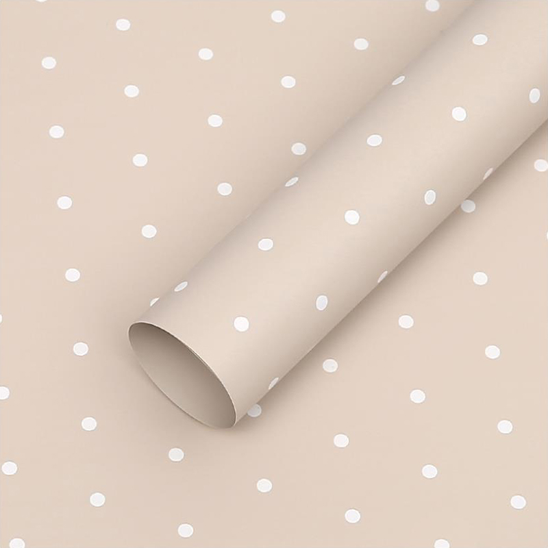 Papel de regalo de flores de algodón con puntos monocromáticos MYHC-37