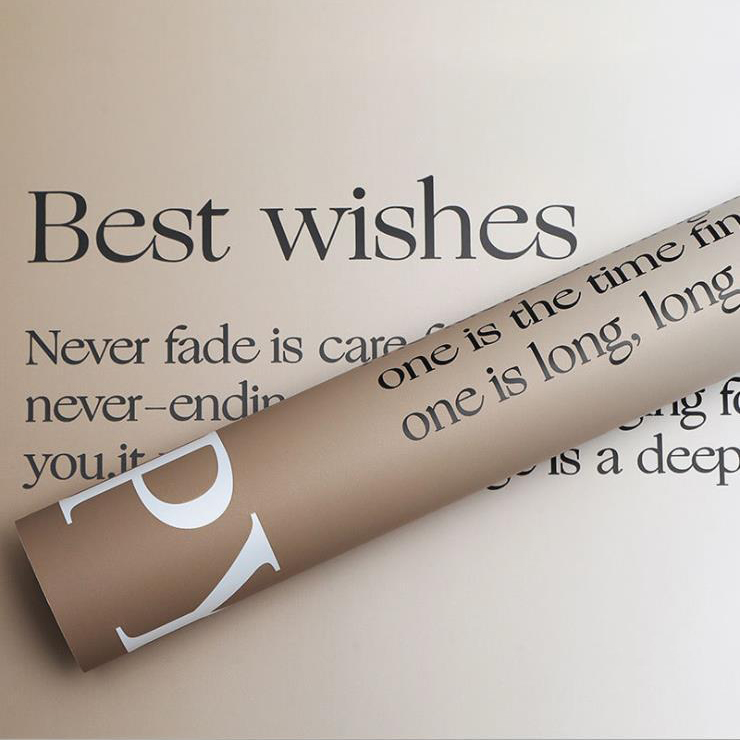 Papel de regalo de flores de cuero de vaca Bopp degradado inglés MYHC-38 INS