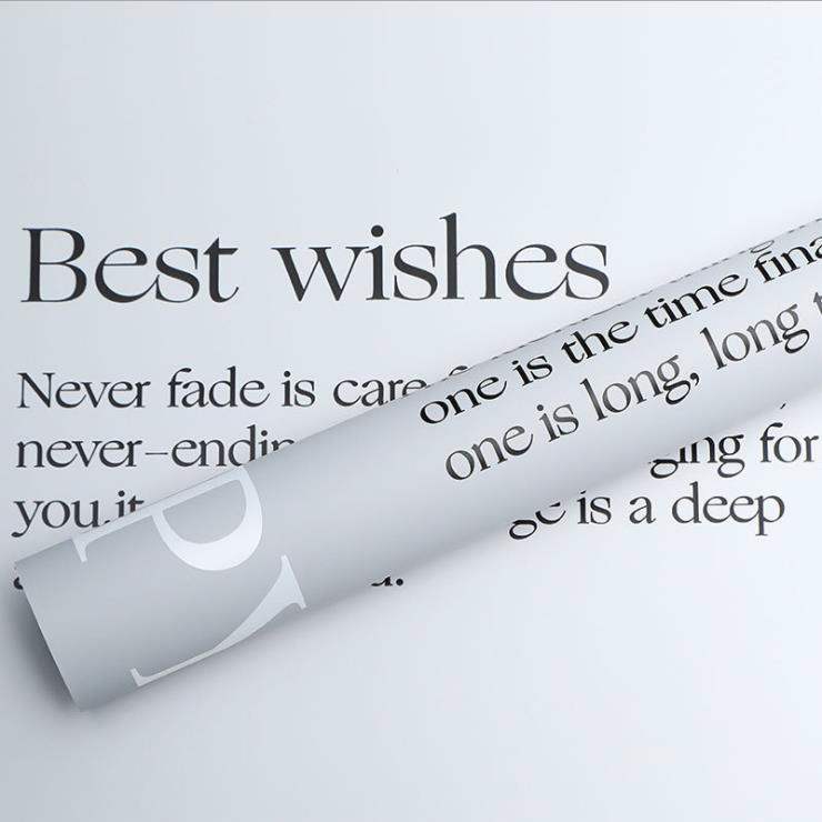 Papel de regalo de flores de cuero de vaca Bopp degradado inglés MYHC-38 INS