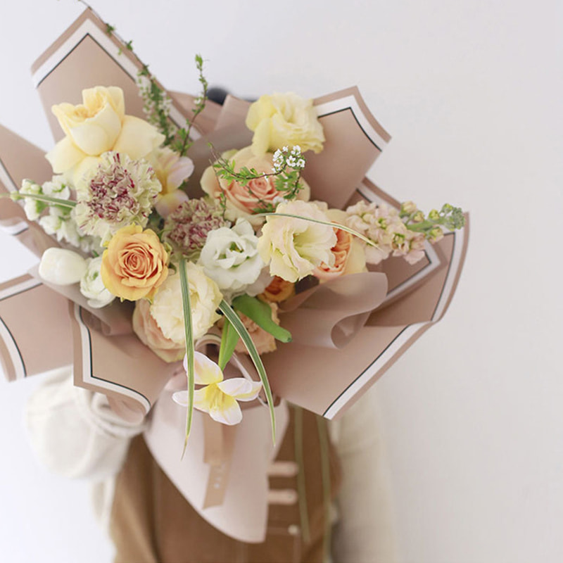 MYHC-39 Marco de fotos con memoria 57 × 57 cm (± 2 cm) Papel de regalo de flores impermeable