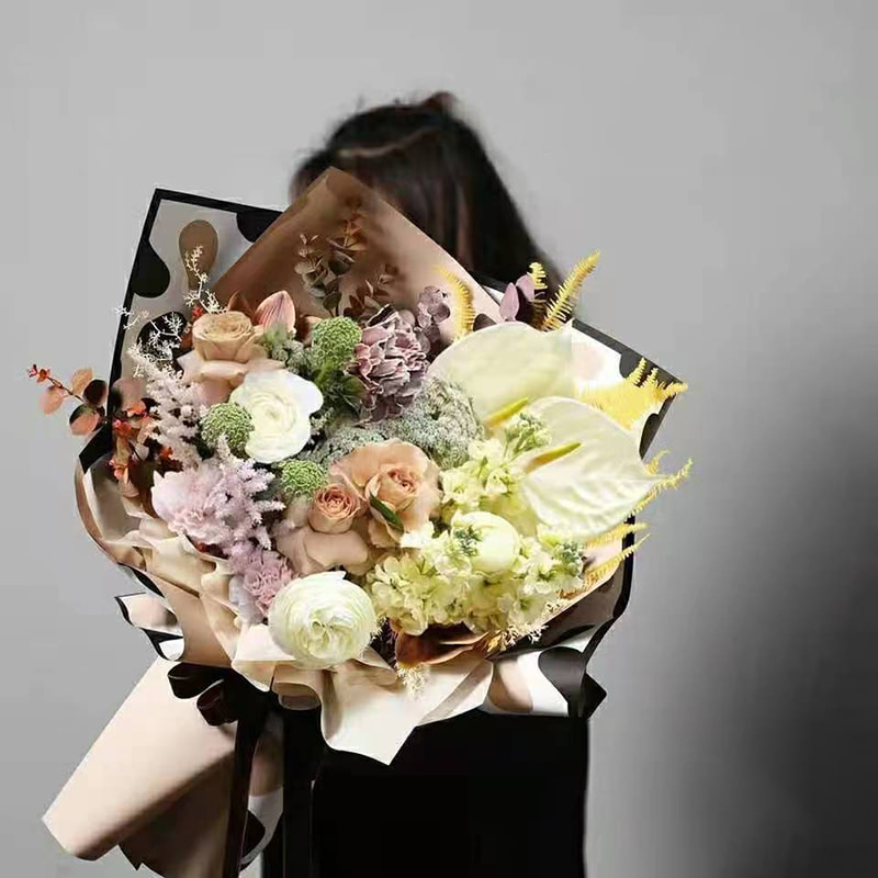 MYHC-39 Marco de fotos con memoria 57 × 57 cm (± 2 cm) Papel de regalo de flores impermeable