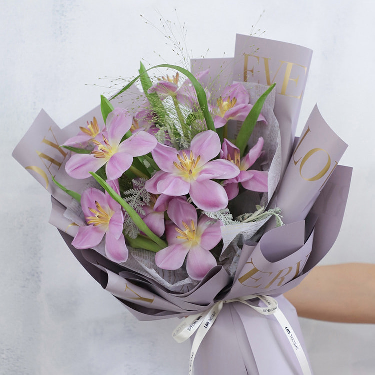 Papel de regalo de flores de algodón monocromático con patrón de abrazo de Jane Eyre MYHC-40