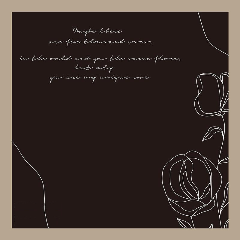 Papel de regalo de flores de algodón con borde de contraste de estilo simple MYHC-42