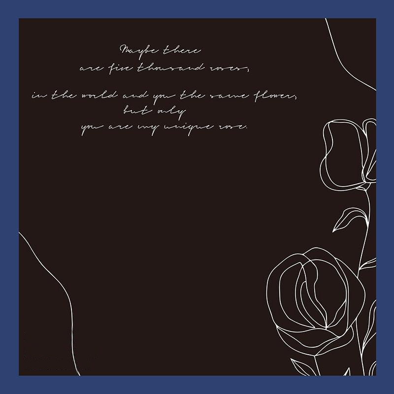 Papel de regalo de flores de algodón con borde de contraste de estilo simple MYHC-42