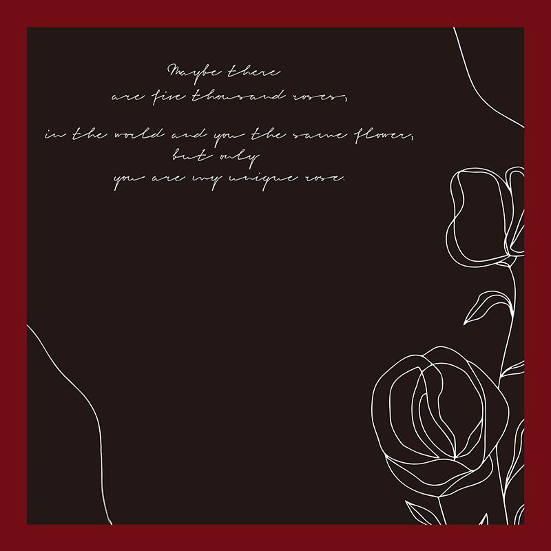 Papel de regalo de flores de algodón con borde de contraste de estilo simple MYHC-42
