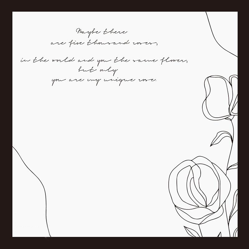 Papel de regalo de flores de algodón con borde de contraste de estilo simple MYHC-42
