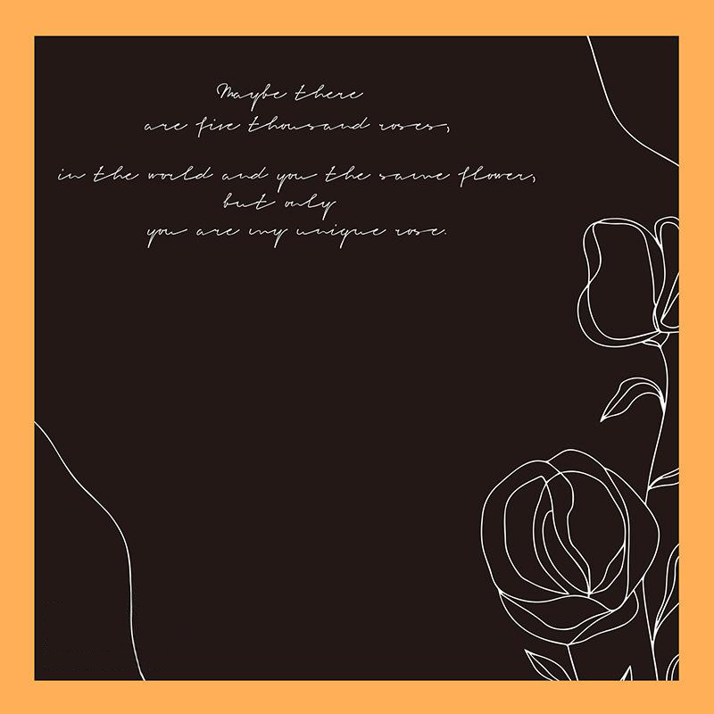 Papel de regalo de flores de algodón con borde de contraste de estilo simple MYHC-42