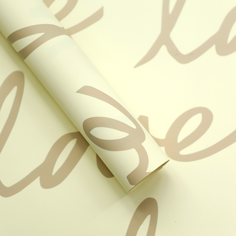 Papel de regalo de flores impermeable MYHC-45 Love Pattern Art