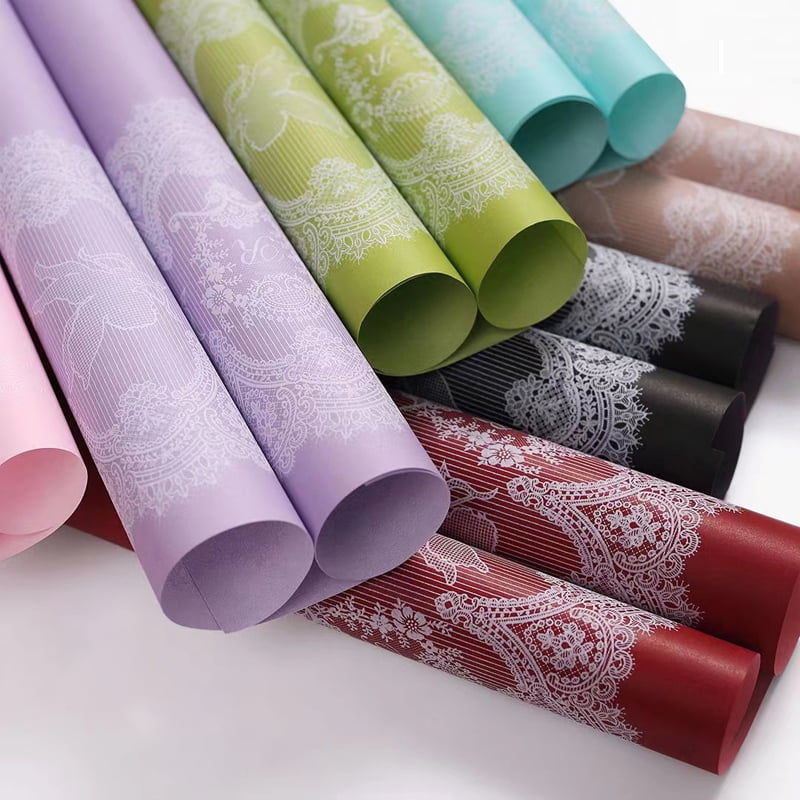 Película de embalaje de flores impermeable BOPP con patrón de encaje MYHC-46