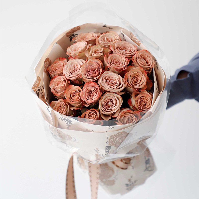 Papel de regalo de flores de piel de vaca de baja saturación MYHC-47