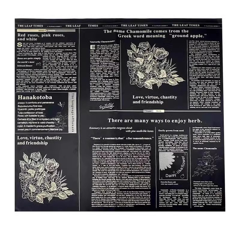 MYHC-52 Herb Golden Light Matt Film 57 × 57 cm (± 2 cm) Película plástica para embalaje de flores