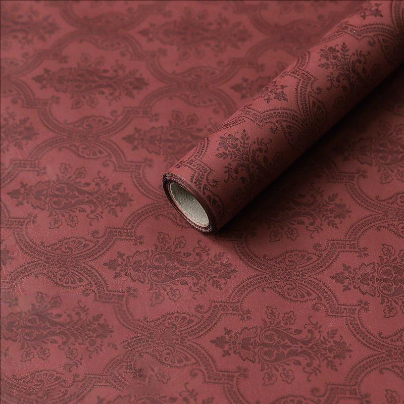 Papel de regalo de flores de algodón monocromático con estampado en relieve MYHC-56
