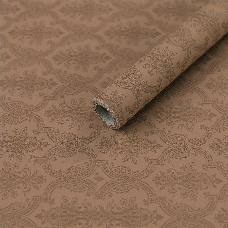 Papel de regalo de flores de algodón monocromático con estampado en relieve MYHC-56