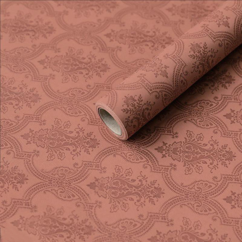 Papel de regalo de flores de algodón monocromático con estampado en relieve MYHC-56