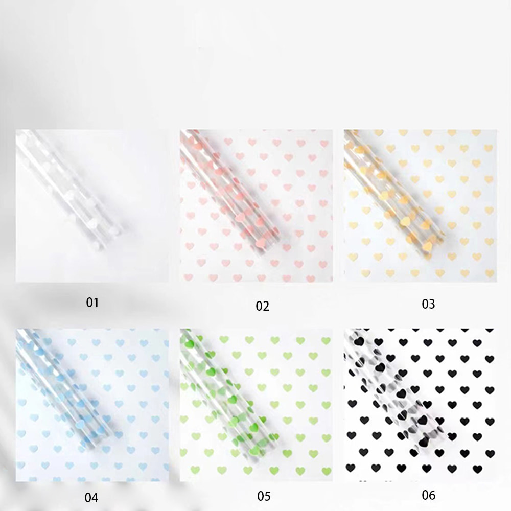 MYHC-62 Papel de regalo de flores transparente OPP con decoración de incluso amor