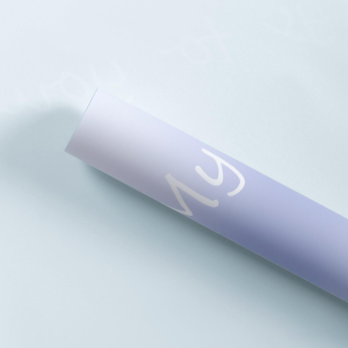 Papel de regalo de flores impermeable de color degradado de macarrón MYHC-66