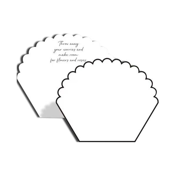 Papel de regalo de flores de algodón con forma de pétalo monocromo MYHC-71