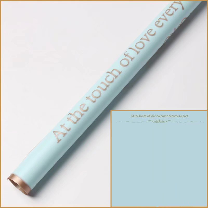 Papel de regalo de flores mate con bordes dorados de 9 colores