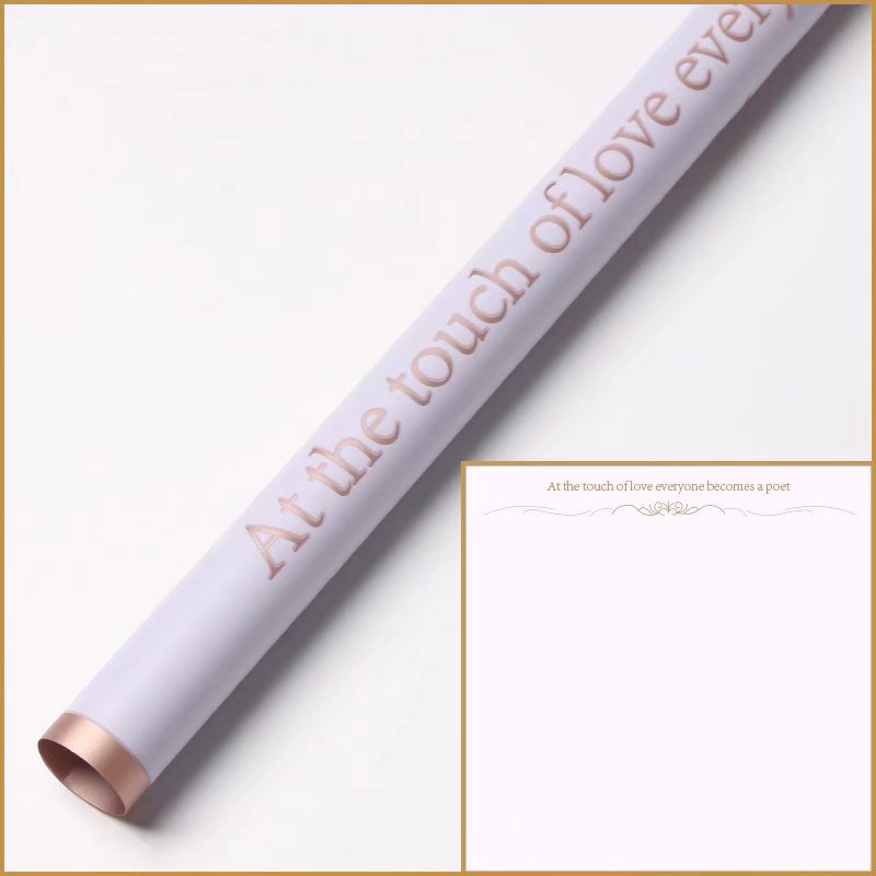 Papel de regalo de flores mate con bordes dorados de 9 colores