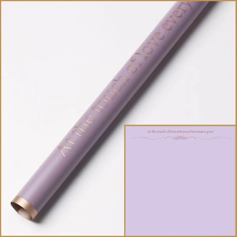 Papel de regalo de flores mate con bordes dorados de 9 colores