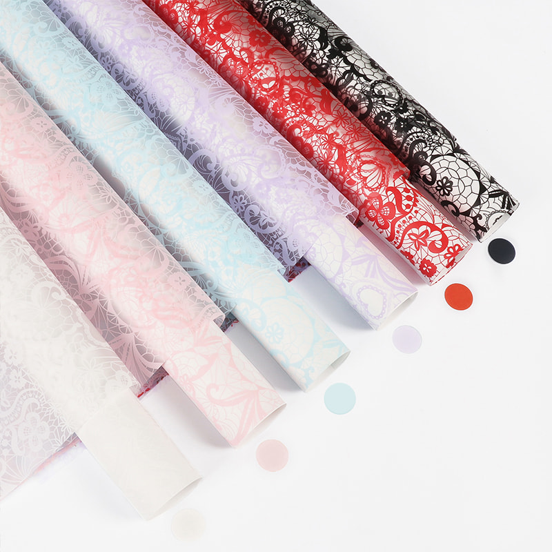Película de embalaje de flores de 6 colores 100% impermeable.