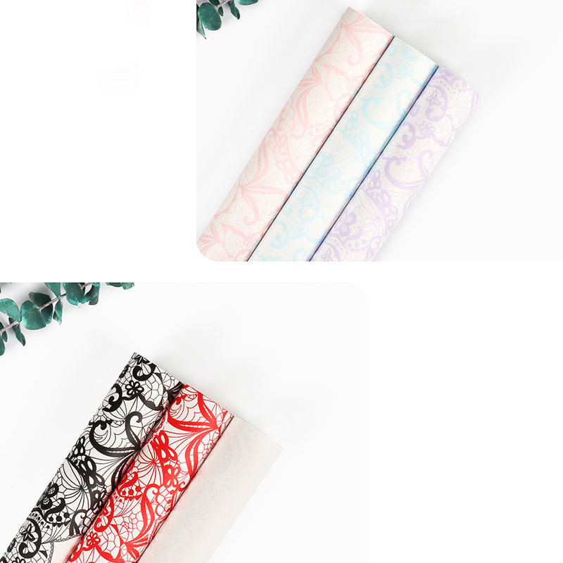 Película de embalaje de flores de 6 colores 100% impermeable.