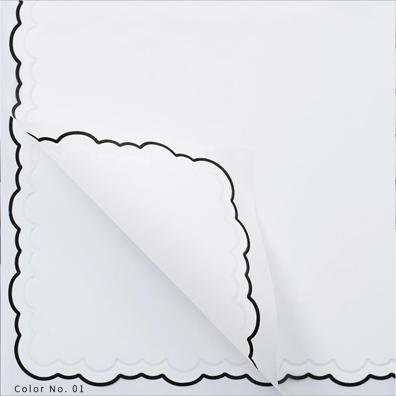 Papel de regalo de flores con película de gelatina de pétalos