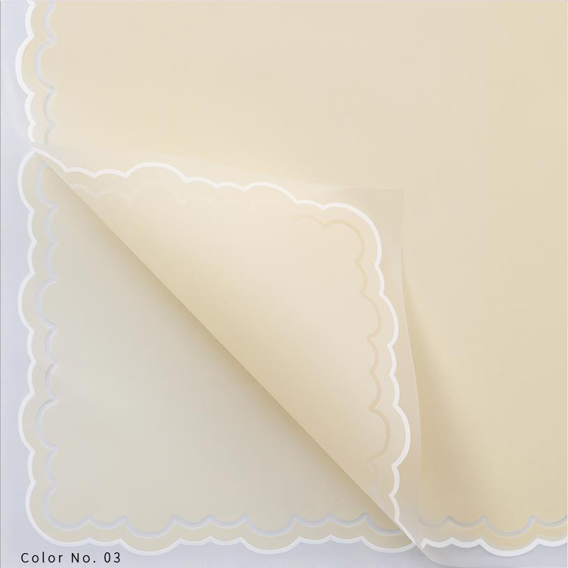 Papel de regalo de flores con película de gelatina de pétalos