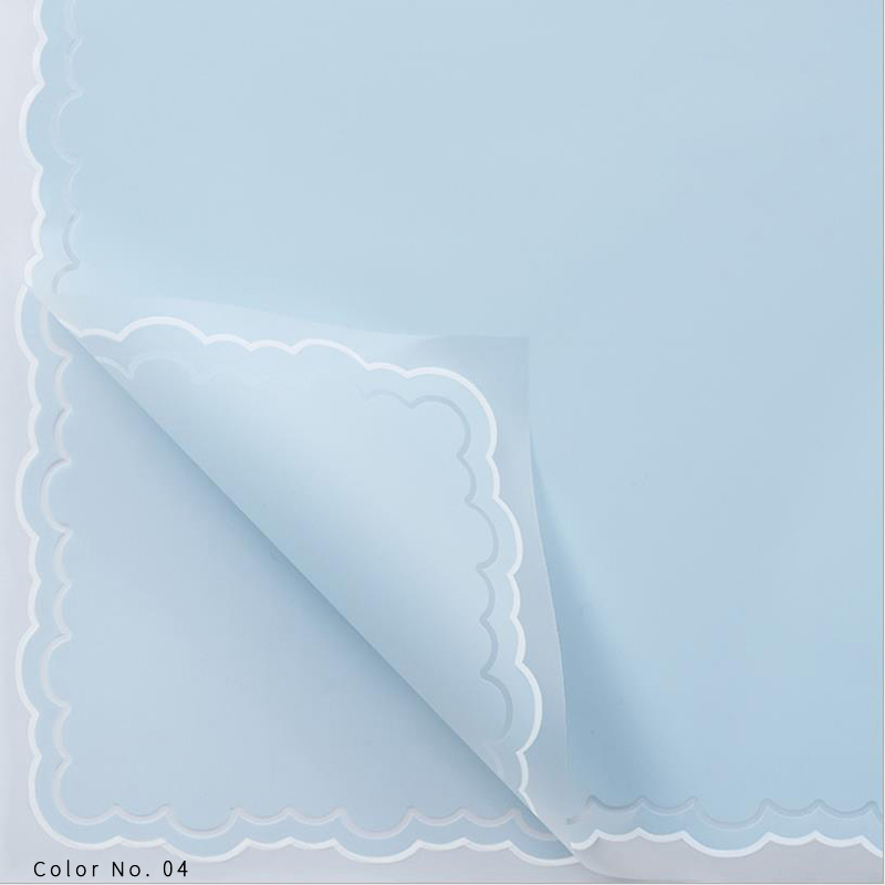 Papel de regalo de flores con película de gelatina de pétalos