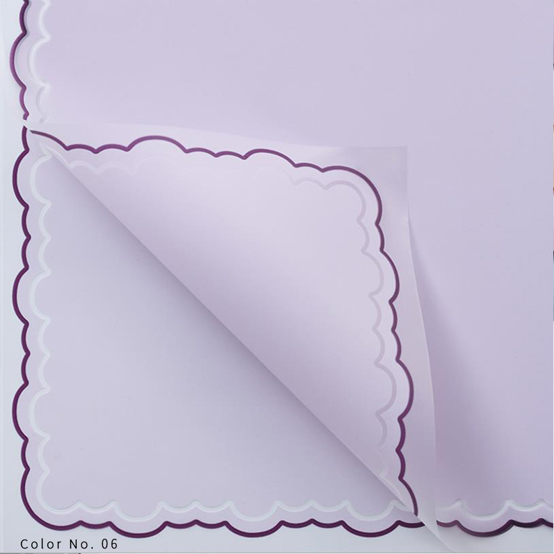 Papel de regalo de flores con película de gelatina de pétalos