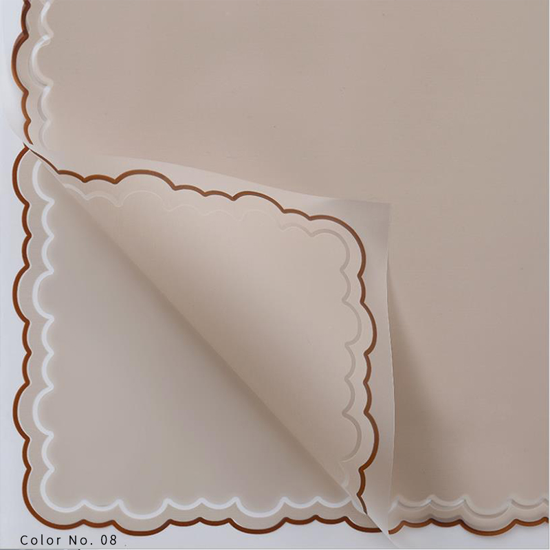 Papel de regalo de flores con película de gelatina de pétalos