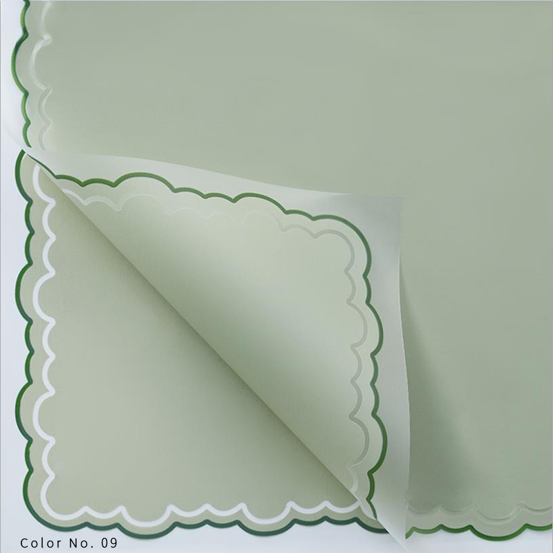Papel de regalo de flores con película de gelatina de pétalos