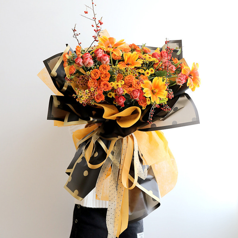 Papel de regalo de flores de bricolaje mate Hansu