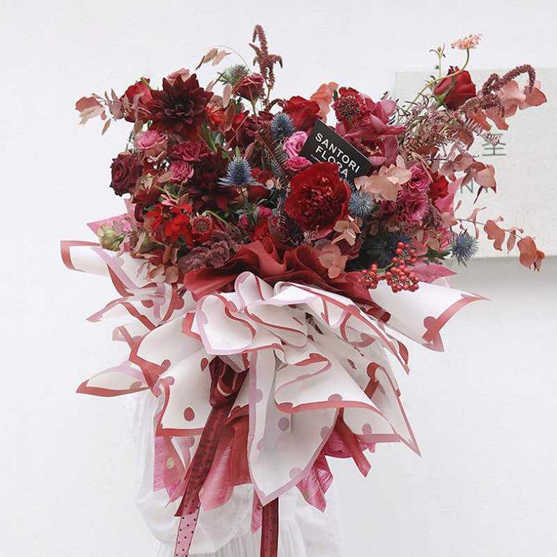 Papel de regalo de flores de bricolaje mate Hansu