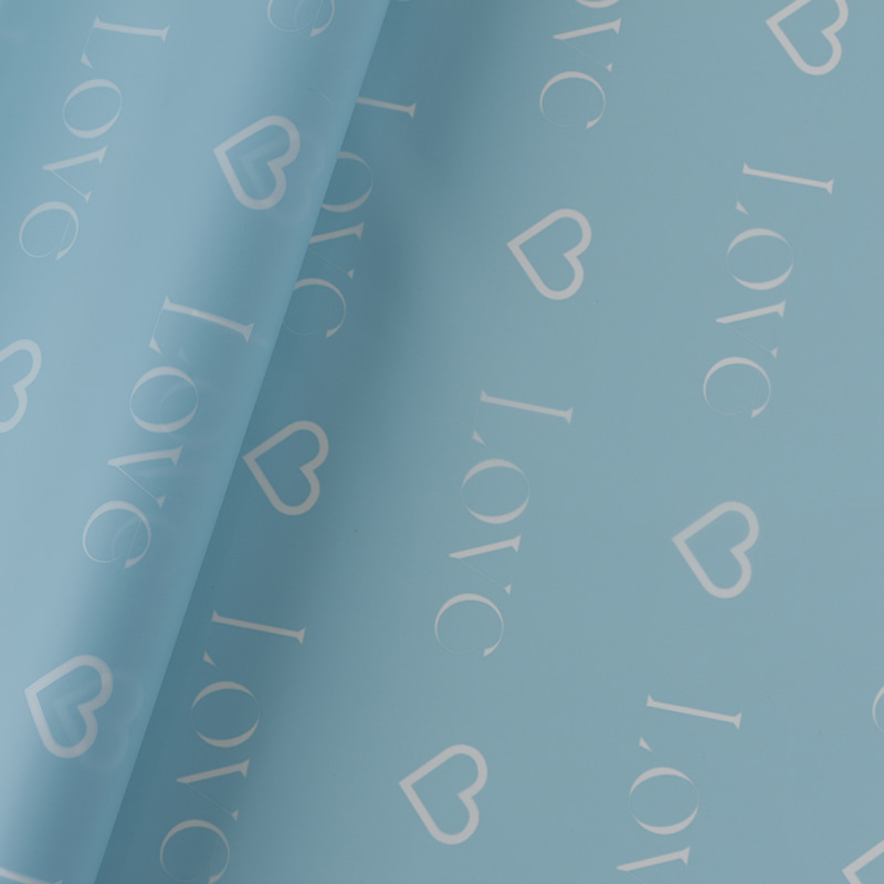 Papel Nossa para envolver flores con diseño de estampado de cartas de amor con revestimiento impermeable colorido