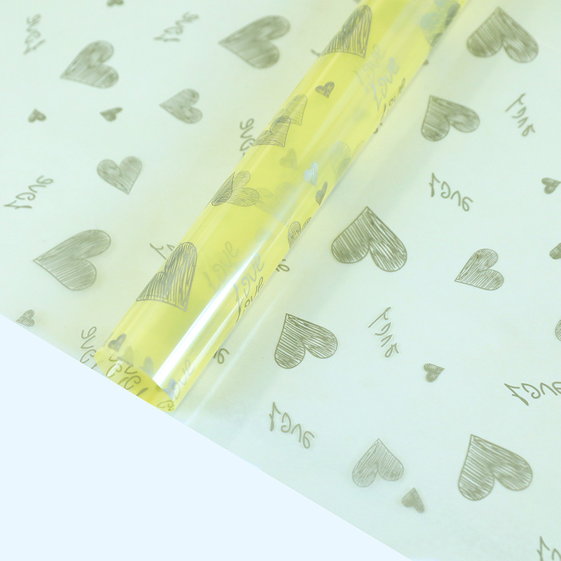 La prenda impermeable floral del papel de empaquetado del diseño de la impresión del amor espesó el solo lado cubierto